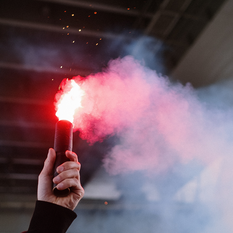 Photo by cottonbro studio: https://www.pexels.com/photo/person-holding-a-burning-flare-5465082/